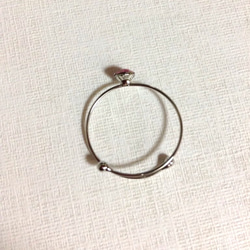 【SALE】1粒石の指輪/ コイルリング：サイズ＃１１～１４　ピンク 3枚目の画像