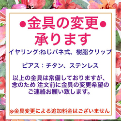 【再販】チェコガラスのロングイヤリング（クリスタルオーロラ/樹脂クリップイヤリング・ノンホール）　　※ピアスに変更可 5枚目の画像