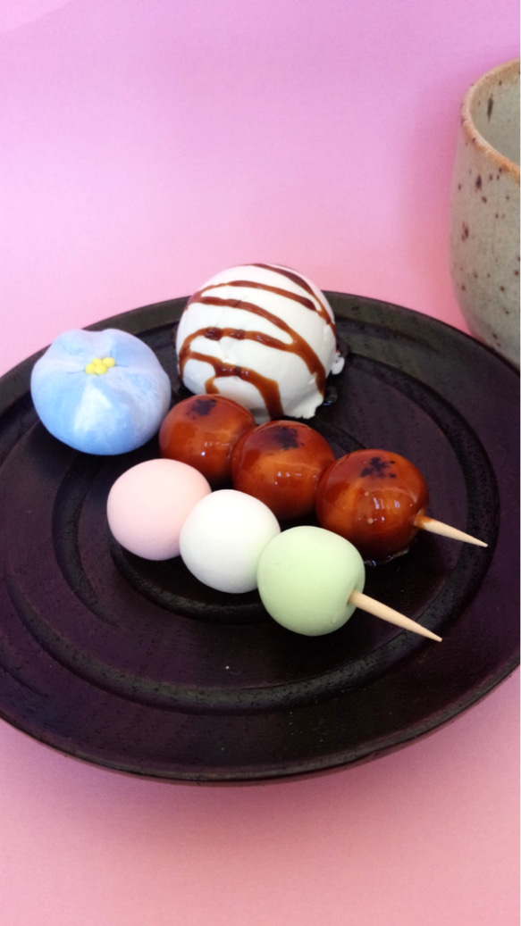 ミニチュア◆初夏の和菓子セット◆ ミニチュア 和菓子 セット スイーツデコ 粘土 その他置物 kiyohisa
