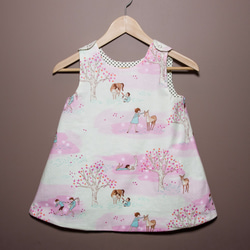 櫻花季–雙面洋裝  (4Y) | Reversible Girls Dress- Cherry Blossom (4Y) 第1張的照片