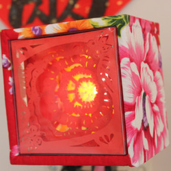 {Naduは食料品を扱います}牡丹の花手作りの紙の彫刻の夜の光（LEDライトUSBプラグ） 5枚目の画像