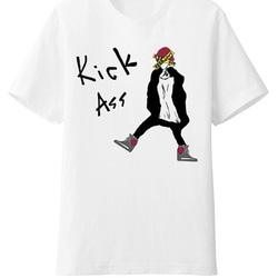 オリジナルTシャツ   kick ass！  「受注生産」 1枚目の画像