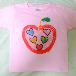 オリジナルTシャツ リンゴピンク「受注生産」 1枚目の画像