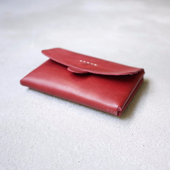 【預購商品】復古簡約 雙層真皮壓扣式零錢/卡片包Made by HANDIIN 第4張的照片
