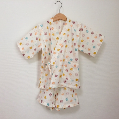 ダブルガーゼきのこ柄甚平 サイズ88〜96 ベビー服 whimsi 通販