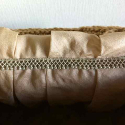 シルク裏つき麻糸のトート 4枚目の画像