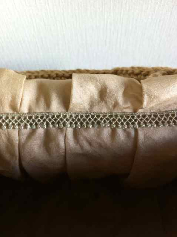シルク裏つき麻糸のトート 4枚目の画像