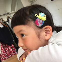 ちょうちょヘアピン 〔パープルドット〕 4枚目の画像