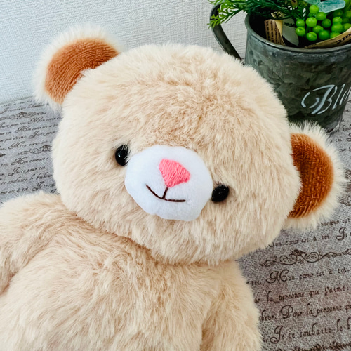 ギフトにも◎ふわっふわ♡癒されくまのぬいぐるみ【ベージュ