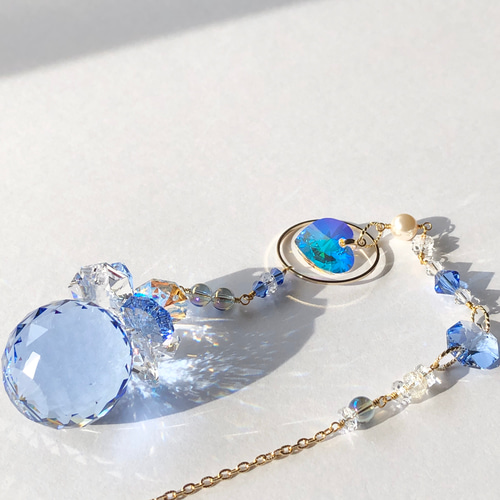 サンキャッチャー♡ハンドメイド「爽やか♪マリンブルー」 サン