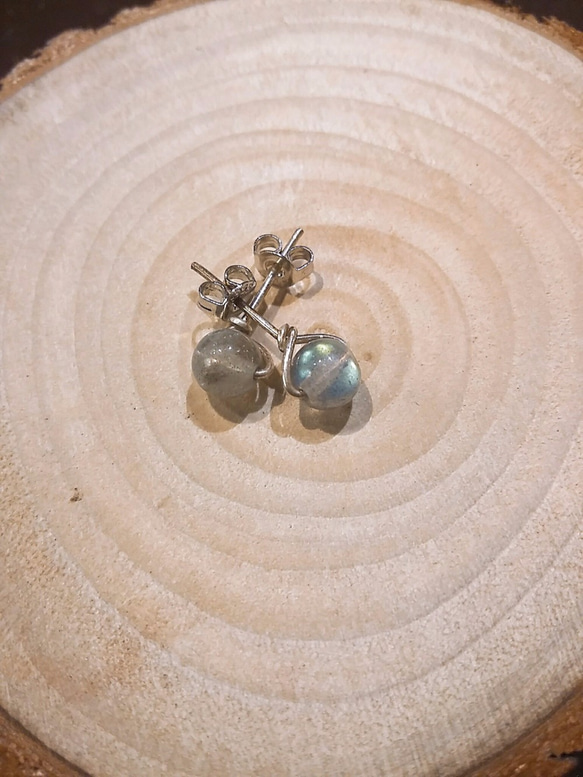 S925 Sterling silver wire wrapped earrings 3枚目の画像