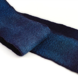 シルクオーガンジーとフェルトのストール [市松/紺] ストール タルト