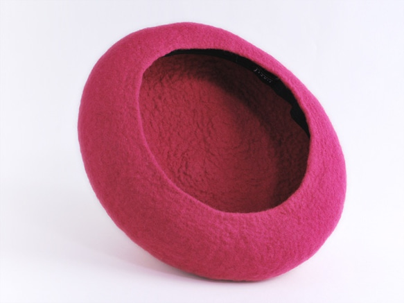 感覺洋蔥貝雷帽[鮮豔的粉紅色] 第3張的照片