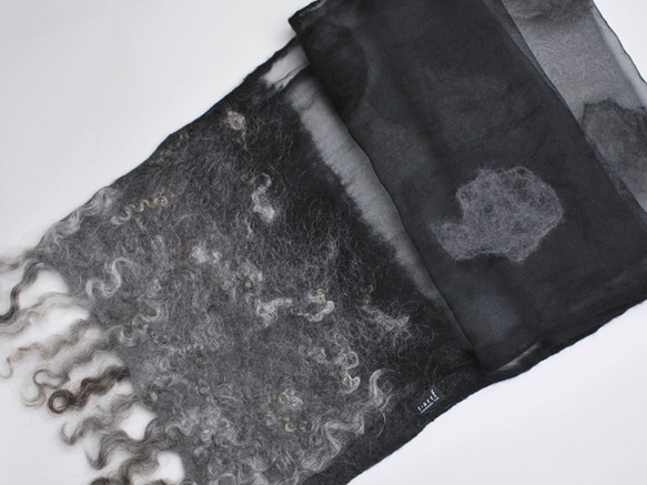 布料原始羊毛條紋[絲綢透明硬紗] 第2張的照片