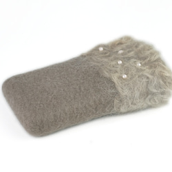 シルクオーガンジーとフェルトのストール [市松/紺] ストール タルト