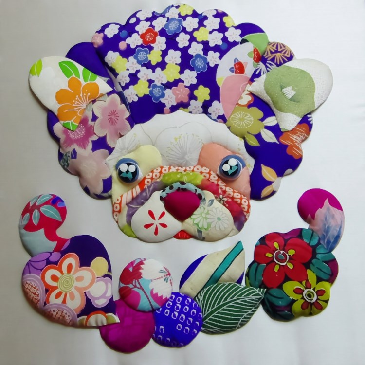 アフロブル　クリーム　Wall Hanging Decoration（壁掛け飾り）