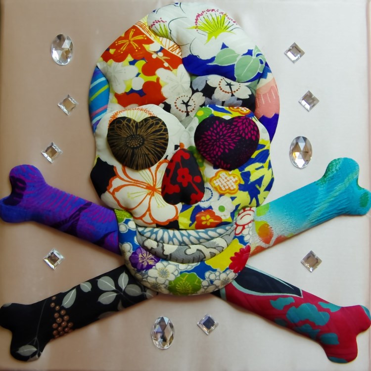 スカル　赤　Wall Hanging Decoration（壁掛け飾り）