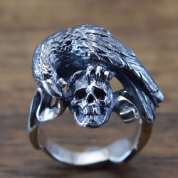 骸骨と鴉【リング】Nevermore：R64：Size15～25 指輪・リング shambles