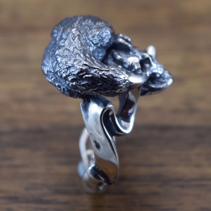 骸骨と鴉【リング】Nevermore：R64：Size15～25