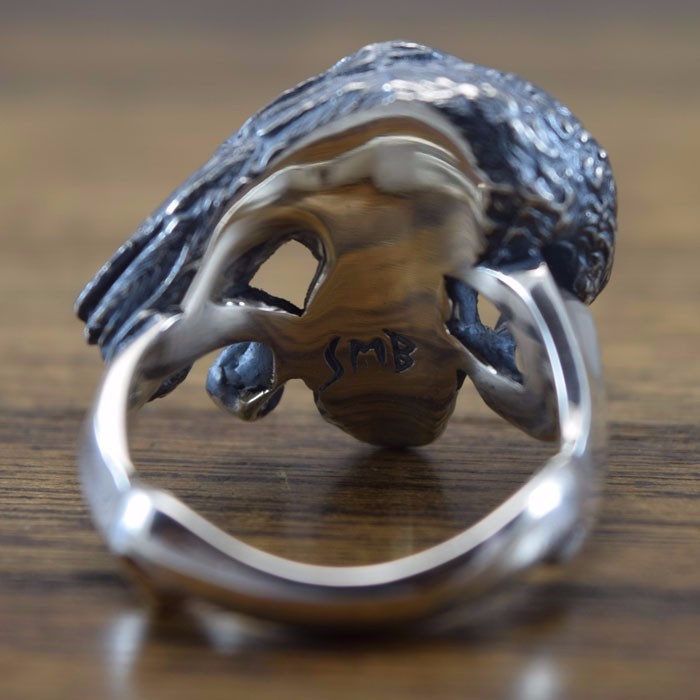 骸骨と鴉【リング】Nevermore：R64：Size15～25