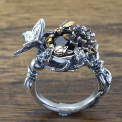 シルバーリング ネーシャ ガネーシア 百合 指輪 26号 メンズ シルバー