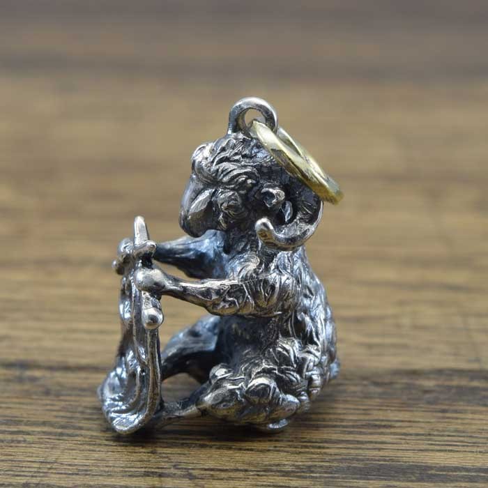 ウール100％『ペンダント』Knitting Sheep：PH-79