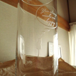 プレゼントにおすすめ！メッセージが彫刻できる猫グラス(無料ラッピングつき) 3枚目の画像