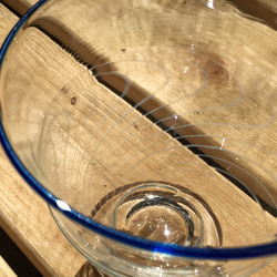 残り１点・涼風グラス（吹きガラス）クラフト　ブルー 1枚目の画像