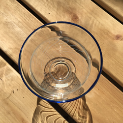 残り１点・涼風グラス（吹きガラス）クラフト　ブルー 2枚目の画像