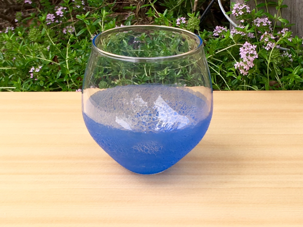 【注文制作】天然石発色ラピスラズリのコップ“ORGANIC GLASS”