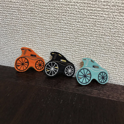 自転車 刺繍ブローチ 1枚目の画像