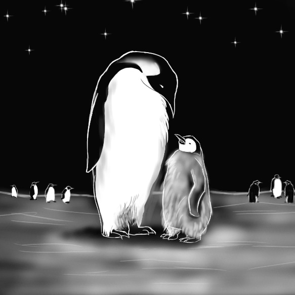 「灯りポップ」三枚組　ペンギン、フクロウ、ラクダ 2枚目の画像
