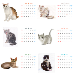 年度版！2018卓上猫カレンダー 3枚目の画像