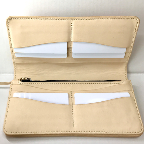 marie/レザーカービング/ハイビスカス/長財布/革財布/ウォレット
