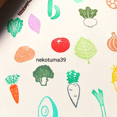 コロコロかわいい選べる野菜はんこ　消しゴムはんこ　はんこ 選べる]お野菜はんこ 消しゴムはんこ はんこ・スタンプ Craft