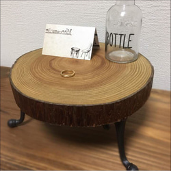 訳あり 杉丸太ニス塗り加工 4枚セット ウェルカムボード かあさん