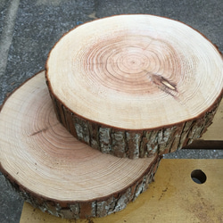 訳あり 杉丸太ニス塗り加工 4枚セット ウェルカムボード かあさん