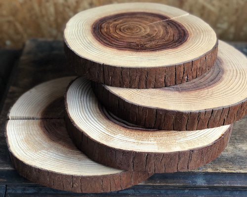 訳あり 杉丸太ニス塗り加工 ４枚セット 0_04158744c05f78609474ec80d6e6