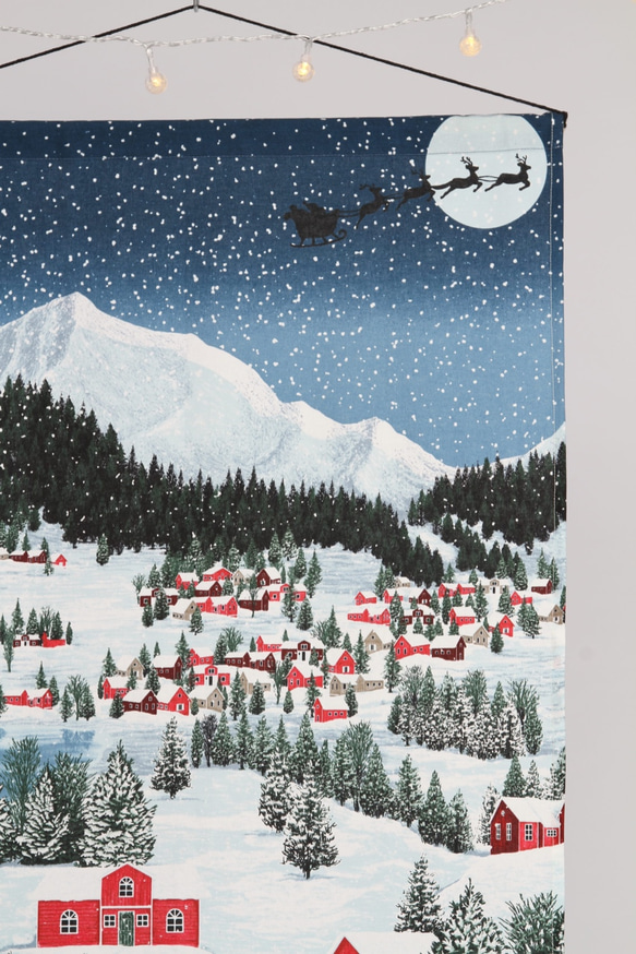 北歐芬蘭聖誕小鎮捲軸掛畫 第2張的照片