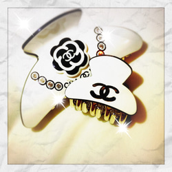 グリッターが煌めく♪【CHANEL】25C CCロゴ ヘアクリップ グリッターが煌めく♪【CHANEL】25C バレッタ ヘアクリップ