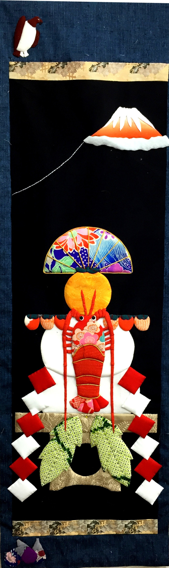 【キット】一富士二鷹三茄子、鏡餅タペストリー 2枚目の画像