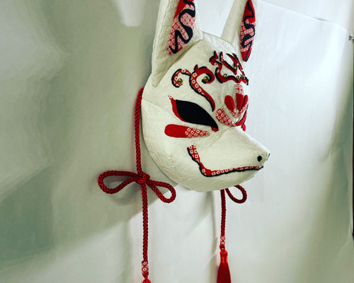 ハンドメイド　押絵　狐面 0_6af035eab2ef088f48f8ddeaca4e