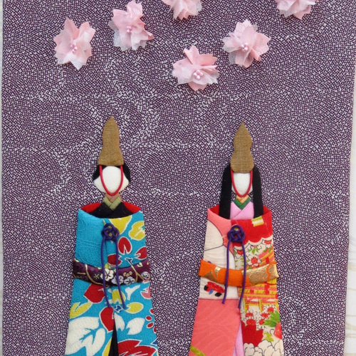 キット】押し絵のたち雛のタペストリー キット 和小物キット専門
