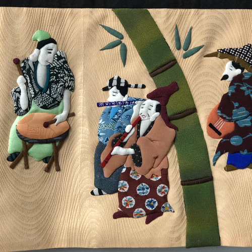 古布を使ったキット】七賢人のタペストリー キット 和小物キット