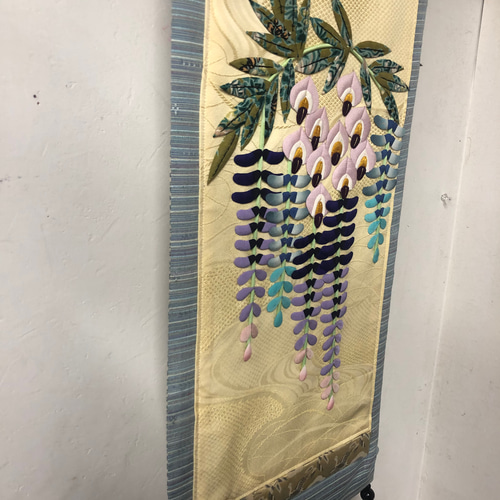 実物】藤の花のタペストリー【押絵】 タペストリー・壁掛け 和小物
