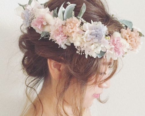 tamara ウェディングヘッドドレス 花 RENTAL][AcaciaⅡ Crystal]by JennyPackham｜JULIEBRIDAL