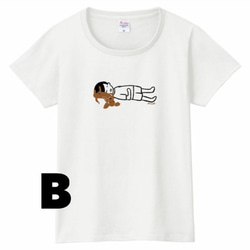 ミニチュアダックス【へそ天キック】Tシャツ　犬　アウトドア 4枚目の画像