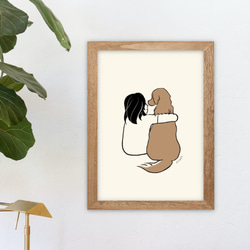 ゴールデンレトリバー【ねえ聞いて】A4ポスター　犬　イラスト　うちの子 2枚目の画像