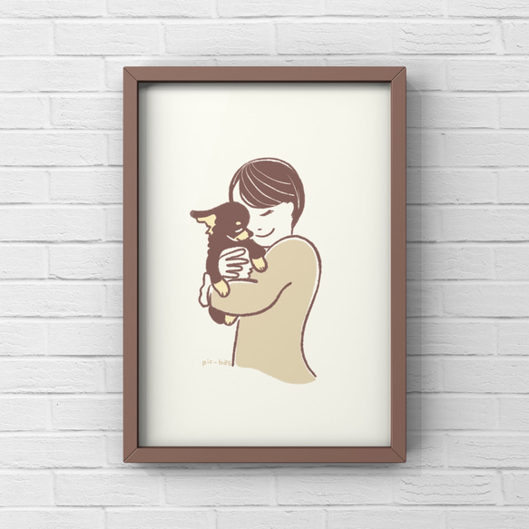 チワワ【誕生日】A4ポスター　犬　イラスト　うちの子 3枚目の画像