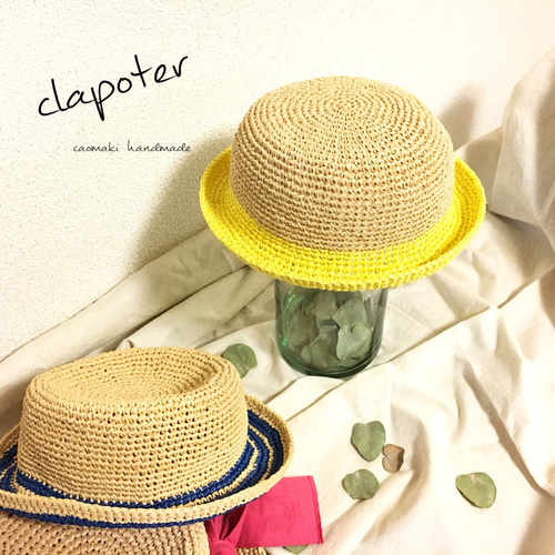 オーダー受付中】clapoter キッズ カンカン帽 帽子(ベビー・キッズ 